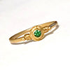 Green garnet ring, tsavorite ring, 18K tsavorite ring, 18K solid gold Tasvaorite garnet ring