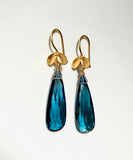London Blue Hydro Quartz Drop earrings