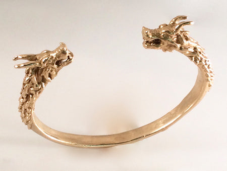 Dragon Head with Skull Ring, Wave Tail