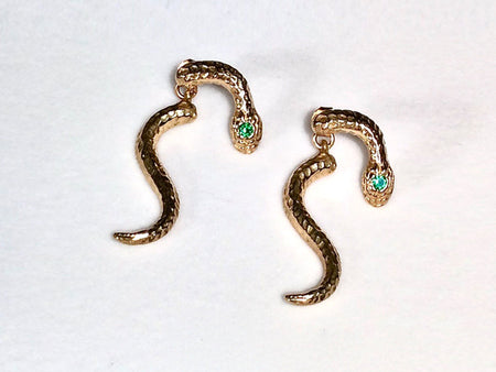 Snake with Winding Tail Cuff Bracelet