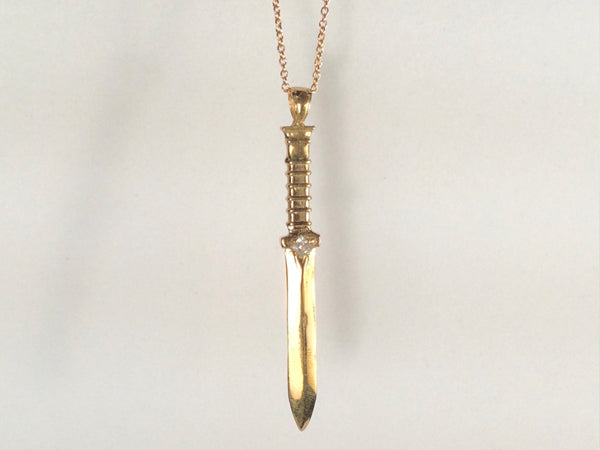 Sword Necklace with gem