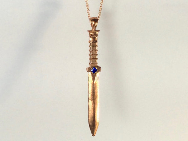 Sword Necklace with gem