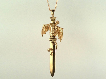 Snake Pendant with Quartz Drop