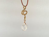 Snake Pendant with Quartz Drop