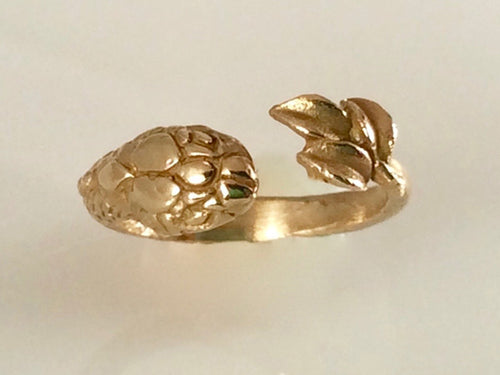 Snake Head with Leaf Ring