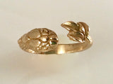 Snake Head with Leaf Ring