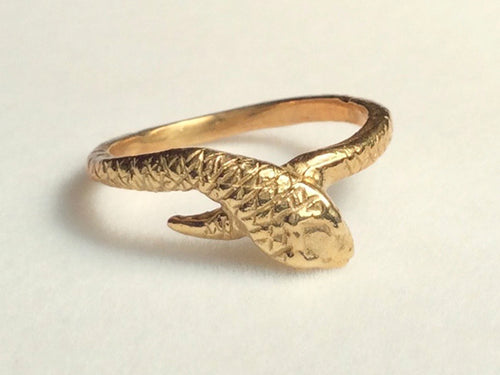 serpent ring, snake ring, golden snake ring