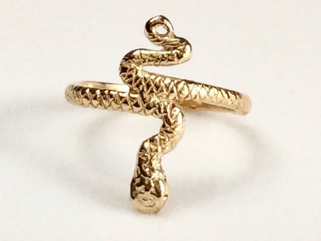 Snake with Winding Tail Cuff Bracelet