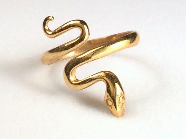 Snake Squiggle Ring, Smooth