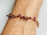 Garnet ruffle bracelet