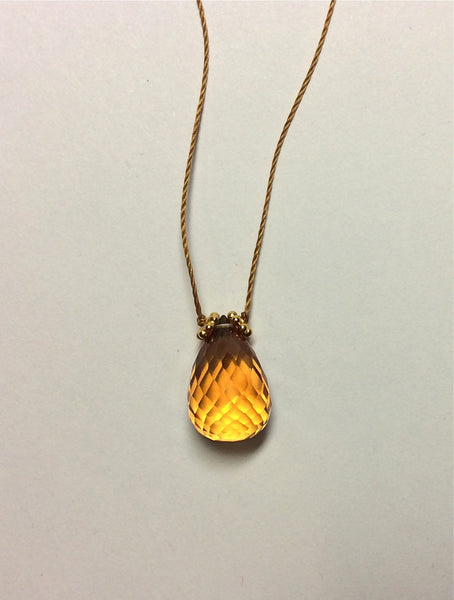 Citrine drop necklace, Stephany Hitchcock Designs, www.StephanyHitchcock.com