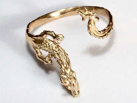 Snake Head with Flower Ring