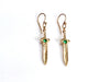 Small Sword Earrings with Gem