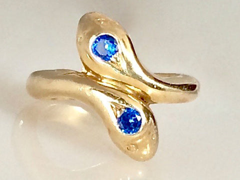 Symphony and one snake ring Custom Blue Unique Snake blue